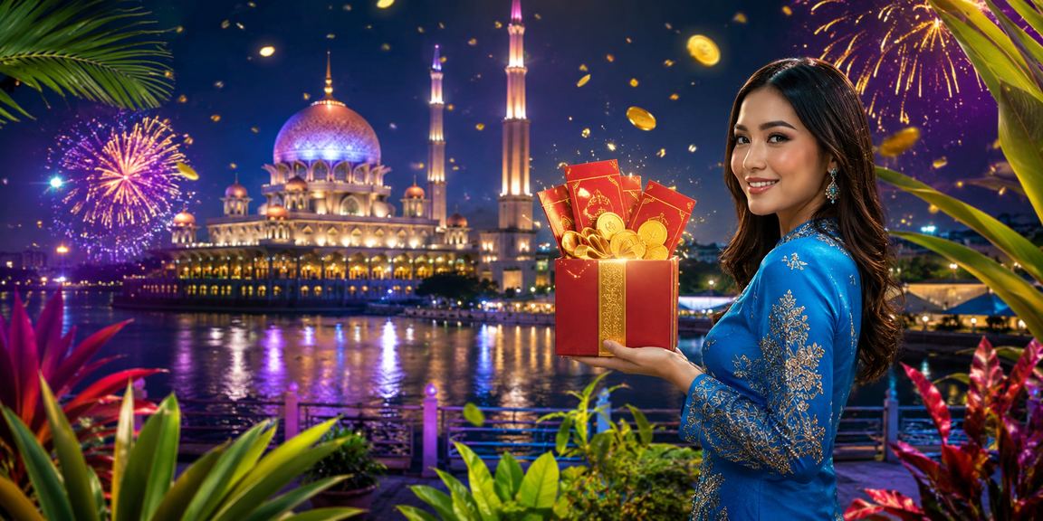 Bonus sampul merah istimewa dalam suasana tempatan Malaysia di Putrajaya